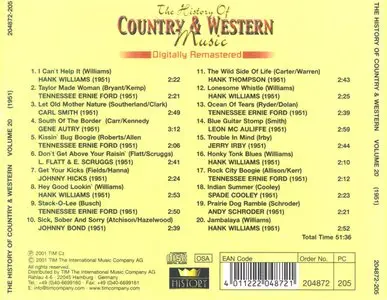 VA - The History Of Country And Western Music (1927-1951) (2001) 20 CD *Re-Up*