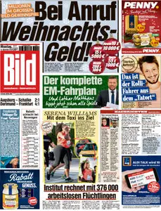 Bild Zeitung vom 14 Dezember 2015