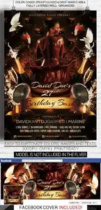 Flyer Template - Birthday Bash Premium Facebook Cover