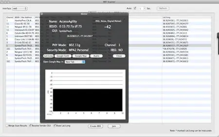 WiFi Scanner v1.4.5 Mac OS X