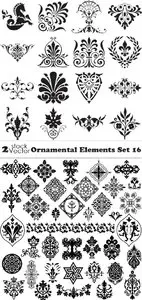 Vectors - Ornamental Elements Set 16