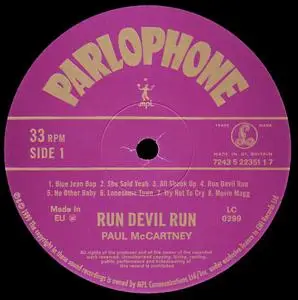 Paul McCartney - Run Devil Run (1999) [Vinyl Rip 16/44 & mp3-320 + DVD] Re-up