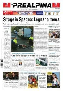 La Prealpina - 18 Agosto 2017