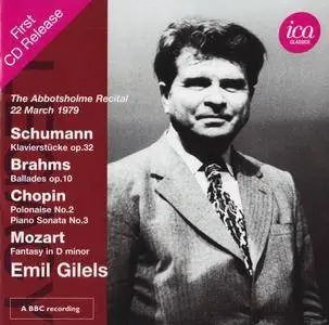 Emil Gilels - The Abbotsholme Recital (1979) {International Classical Artist ICAC 5108 rel 2013}