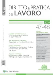Diritto e Pratica del Lavoro N.47-48 - 8 Dicembre 2018