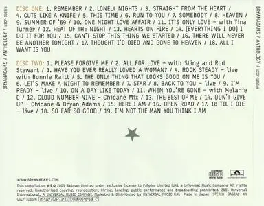 Bryan Adams - Anthology (2005) [Japanese Edition] Repost