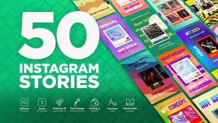 NFT Digital Art Instagram Stories 47879707