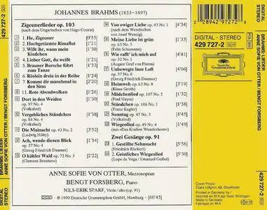 Anne Sofie von Otter - Brahms: Lieder (1991)