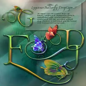 Luscious Butterfly Drop Caps 