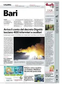 la Repubblica Bari - 31 Ottobre 2018