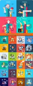 Templates flat design concept icon and sign vector 22