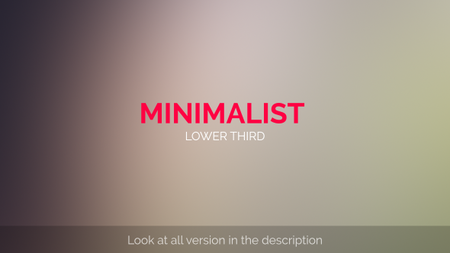 Minimalist Lower Third - Project for After Effects (VideoHive)