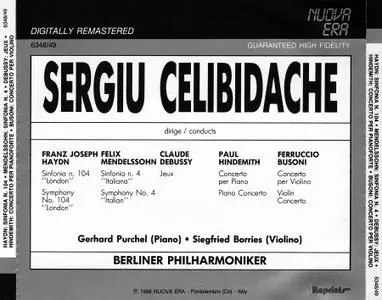 Sergiu Celibidache conducts Berliner Philharmoniker: Haydn, Mendelssohn, Debussy, Hindemith, Busoni (1988)