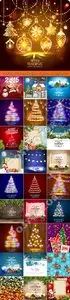 2016 Merry Christmas and Happy New Year vector background 30