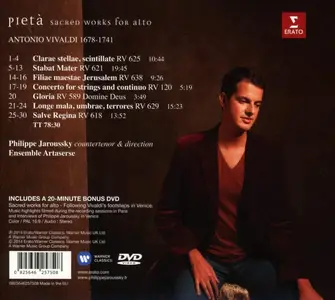 Philippe Jaroussky, Ensemble Artaserse - Antonio Vivaldi "Pietà": sacred works for alto (2014)