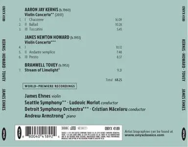 James Ehnes - Kernis, Howard: Violin Concertos, Tovey: Stream of Limelight (2018)