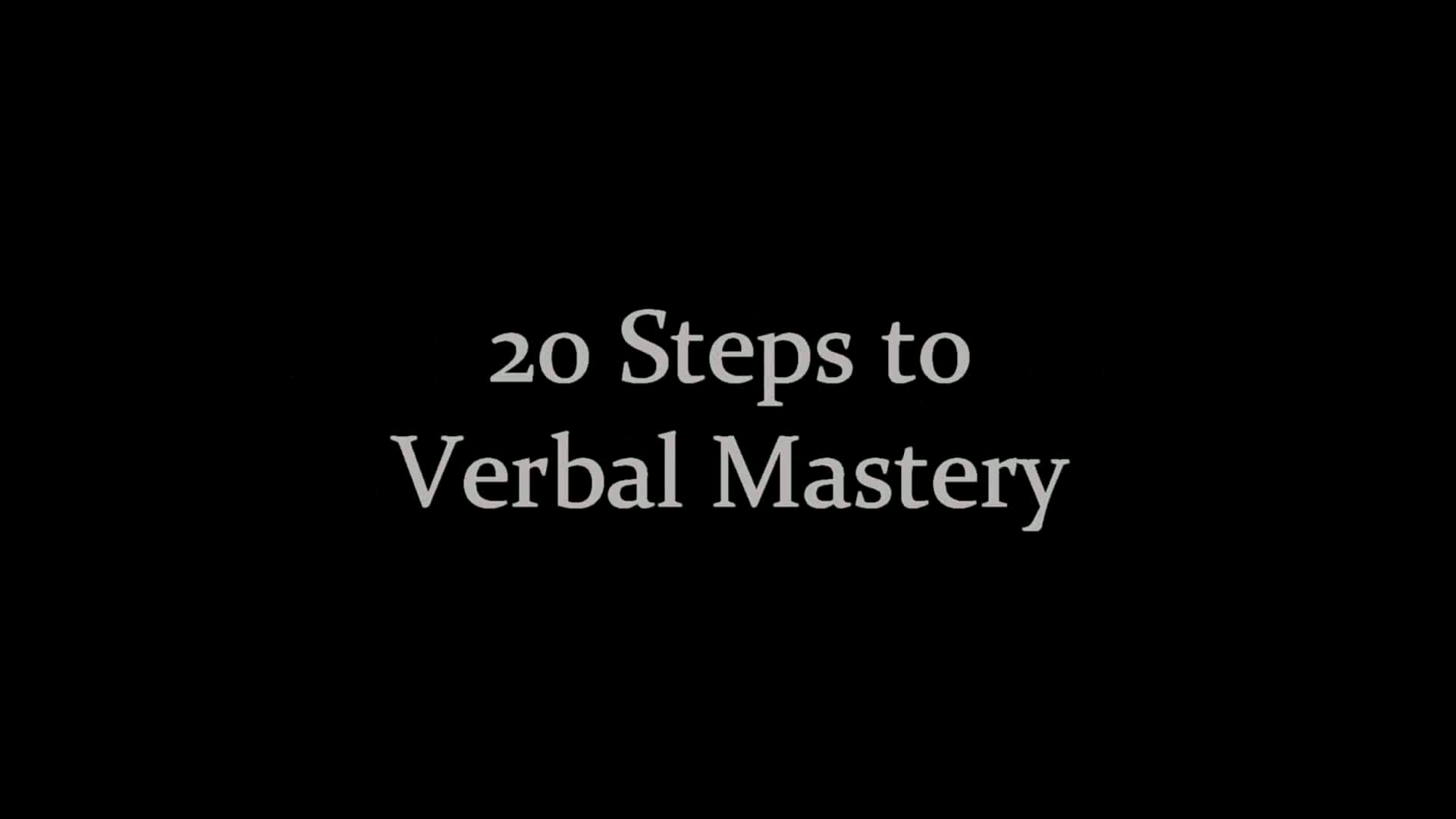 Kevin Secours - 20 Steps to Verbal Mastery