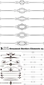 Vectors - Ornament Borders Elements 23