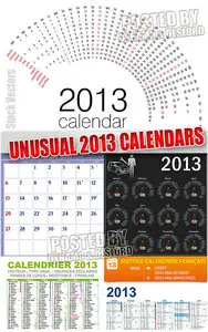 Unusual 2013 Calendars - Stock Vectors