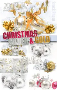 Christmas Silver and Gold - UHQ Stock Photo
