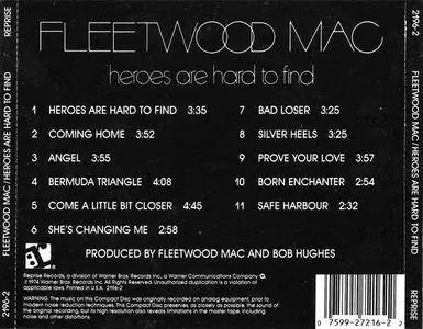 Fleetwood Mac - Heroes Are Hard To Find (1974) {1990 Reprise} **[RE-UP]**