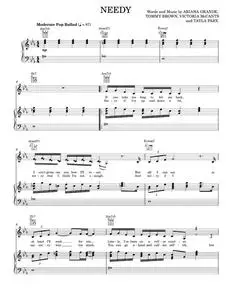 Needy - Ariana Grande (Piano-Vocal-Guitar)
