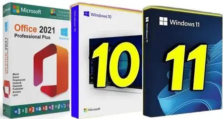 Windows 11 (No TPM Required) & Windows 10 AIO 32in1 With Office 2021 Pro Plus Multilingual Preactivated April 2024