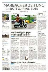 Marbacher Zeitung - 18. Oktober 2018