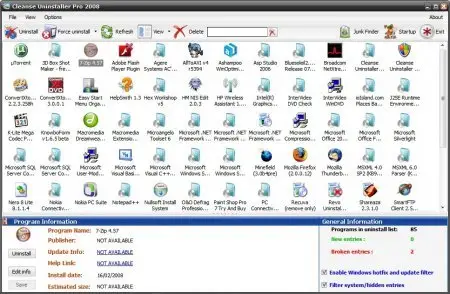 Zards Software Cleanse Uninstaller Pro 2008 4.6.5