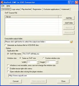 VaySoft SWF to EXE Converter 5.63