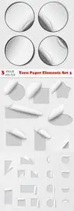 Vectors - Torn Paper Elements Set 3