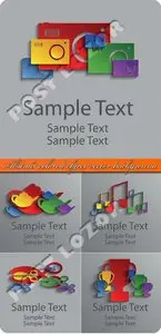 Abstract colored object vector background
