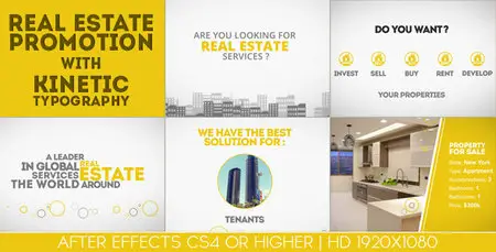 Real Estate Promotion With Kinetic Typography - Project for After Effects (VideoHive)