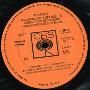 Mahavishnu Orchestra With London Symphony Orchestra ‎– Apocalypse {UK Original} vinyl 24/96 (Re-post, New Rig, New Rip)