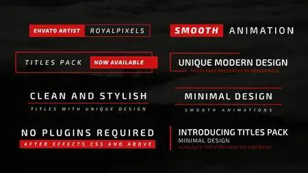Minimal Titles - Project for After Effects (VideoHive)