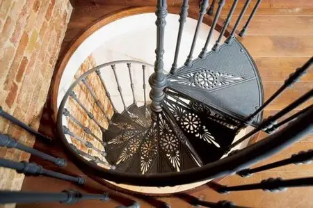 Spiral staircase in the house