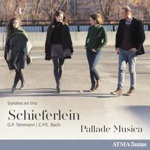 Pallade Musica & Mélisande Mcnabney - Schieferlein, Telemann & C.P.E. Bach: Sonates en trio (2017)