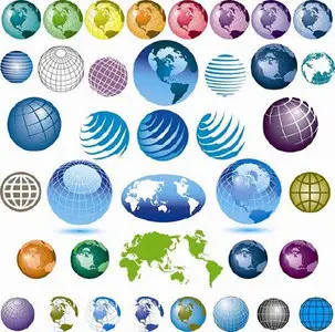 Stock New Globe Icons