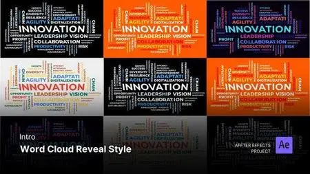 Intro/Opening Video - Word Cloud Reveal Style After Effects Template 50877683
