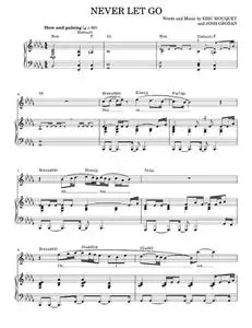 Never Let Go - Josh Groban, Secret Garden (Piano Vocal)