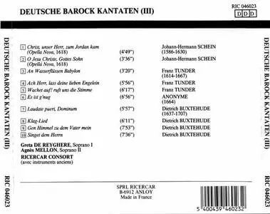 Deutsche Barock Kantaten - Ricercar Consort (III)