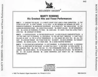 Marty Robbins - His Greatest Hits And Finest Performances (3CD) (1983) {Reader's Digest} **[RE-UP]**