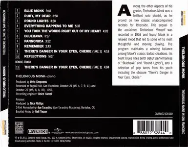 Thelonious Monk - Thelonious Alone In San Francisco (1959) {OJC Remasters Complete Series rel 2011, item 20of33}