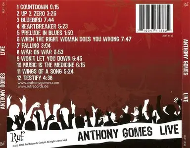 Anthony Gomes - Live (2008)