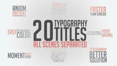 Unique Typography - Project for After Effects (VideoHive)