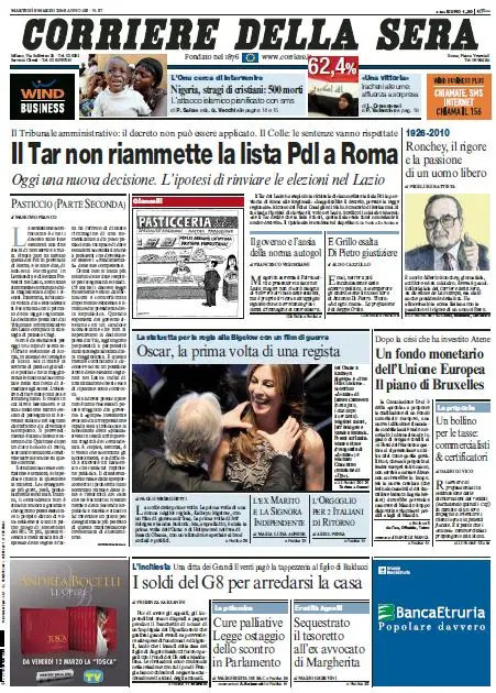 Il Corriere della Sera (09-03-10)