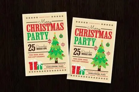 Christmas Party Flyer Template DD96DLF