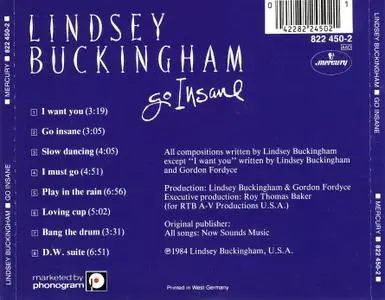 Lindsey Buckingham - Go Insane (1984)