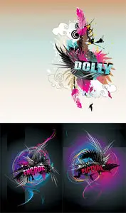 Abstract 3D Vector Text Design
