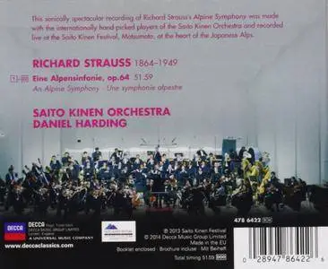 Saito Kinen Orchestra, Daniel Harding - Strauss: Eine Alpensinfonie, Op. 64 (2014) [Official Digital Download 24/96]